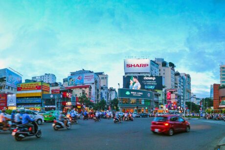 Saigon - Ho Chi Minh City bij zonsondergang